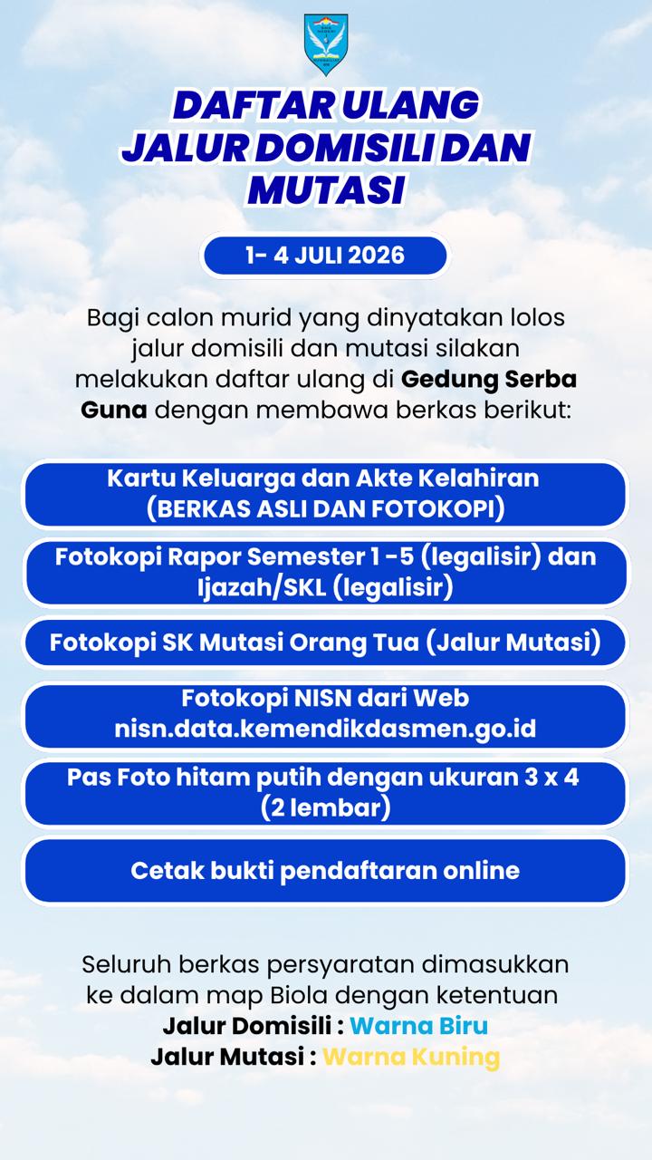 PENGUMUMAN HASIL SELEKSI PENERIMAAN MURID BARU (SPMB) SMAN 1 SUNGAILIAT Tahun Ajaran 2026/2027